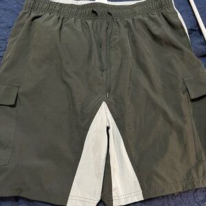 Men’s bike riding shorts. Tagged as XXL more like XL. Black and grey